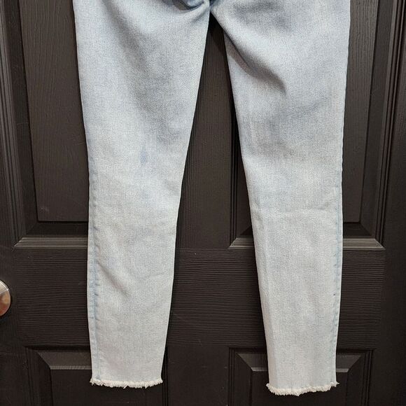GOOD AMERICAN Good Legs Raw Edge Crop Skinny Jeans In Blue                   418 - Picture 13 of 16